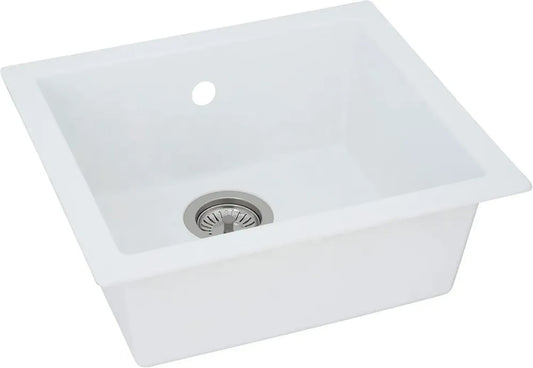 Évier de Cuisine en Composite Blanc 50 cm - Modèle Ohio